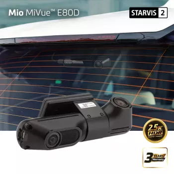 Automobilinis vaizdo registratorius MIO MiVue E80D HDR Dviguba galinė kamera su dviejų kanalų įrašymu
