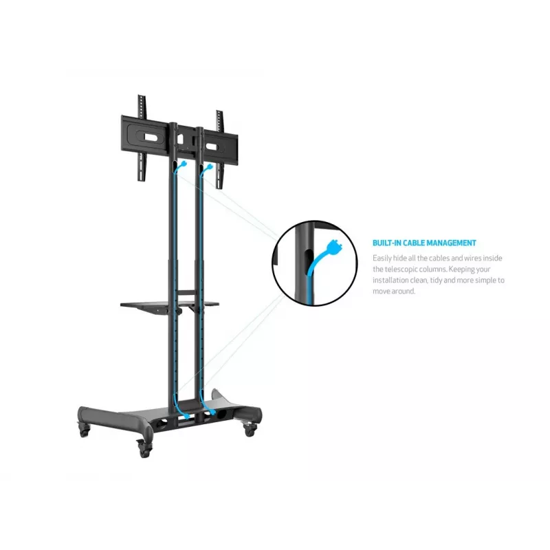 Multibrackets M Public Floorstand Basic 150 mobilus stovas su lentyna ir kameros laikikliu
