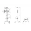 Multibrackets M Public Floorstand Basic 150 mobilus stovas su lentyna ir kameros laikikliu