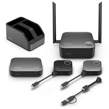 Belaidė prezentacijų sistema BenQ InstaShow VS25 HDMI Desktop, Wi‑Fi 6, iki 2400 Mbps, išorinė antena, juoda