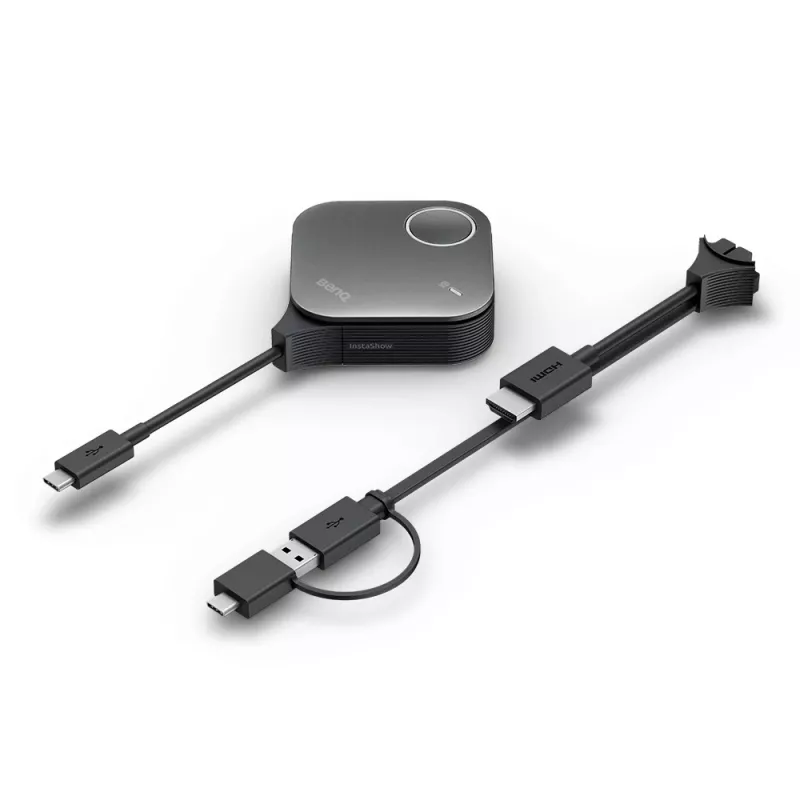 Belaidė prezentacijų sistema BenQ InstaShow VS25 HDMI Desktop, Wi‑Fi 6, iki 2400 Mbps, išorinė antena, juoda