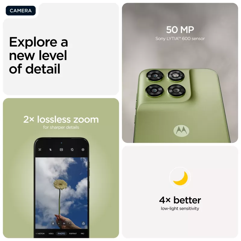 Išmanusis telefonas Motorola moto g67 6.8 colio (17,3 cm) 5G, MediaTek Dimensity 6300 2,4 GHz, 4 GB RAM, 128 GB, 5200 mAh, Hybrid Dual SIM, Žalias