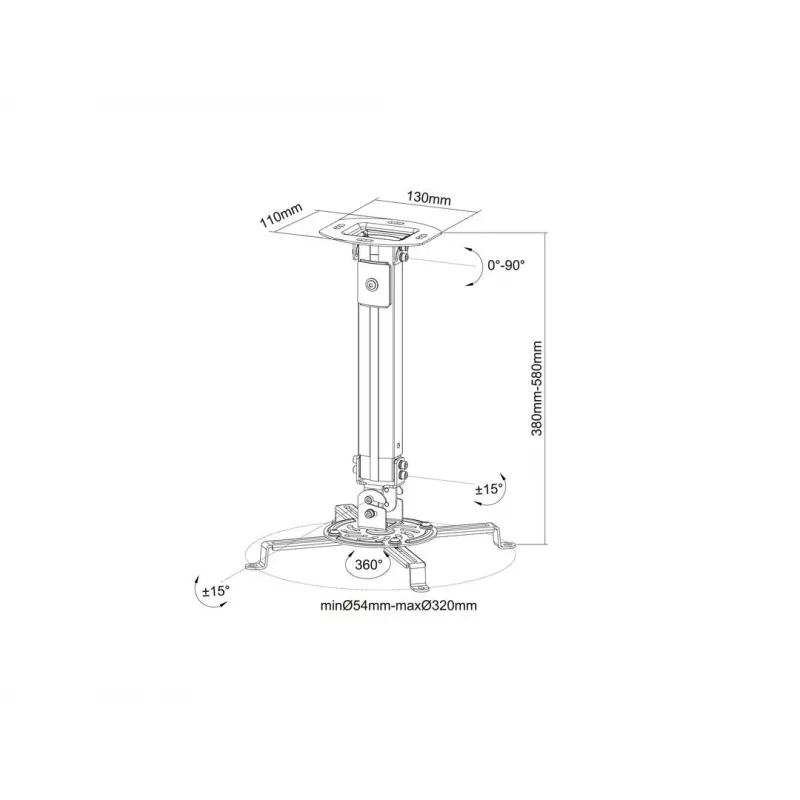 Lubinis laikiklis Multibrackets M Universal Projector Mount I