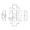 Multibrackets M Universal Projector lubų laikiklis 500-800 su Finetune