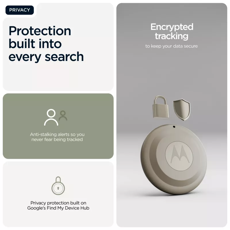 Finder Motorola moto tag 2 universalus Bluetooth žymeklis, žalias, CR2032 baterija, 14400 h veikimo laikas, 7,4 g, Ø 3,19 cm