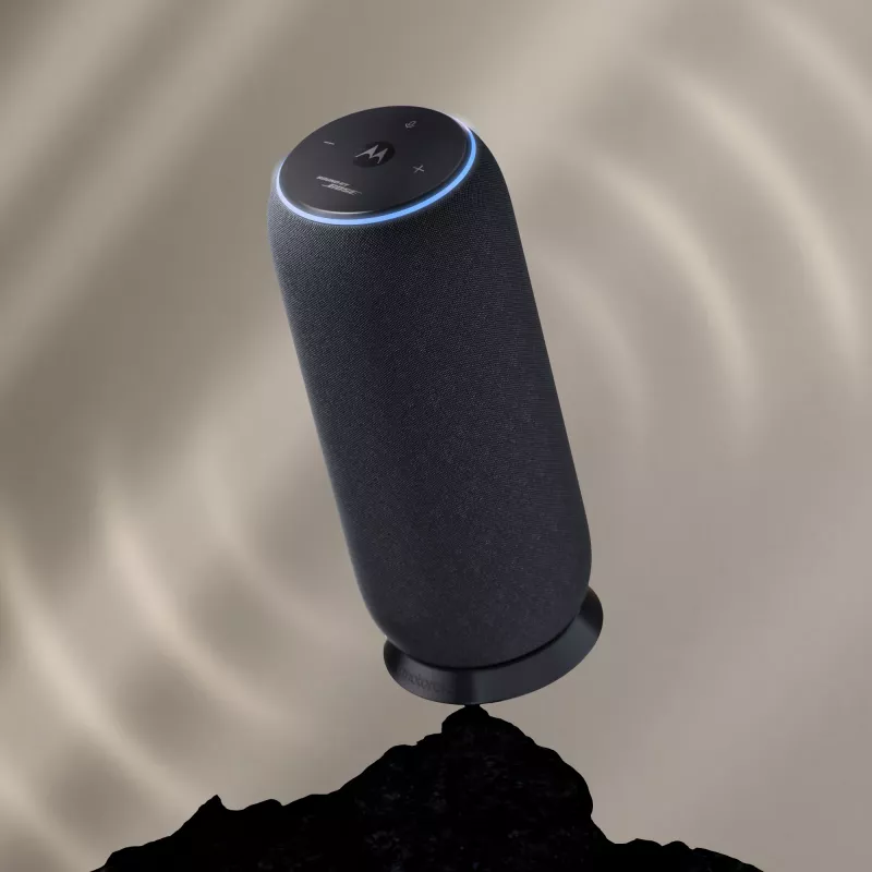 Mono nešiojamas garsiakalbis Motorola moto sound flow Carbon – 30 W RMS, USB-C, belaidis, audinio korpusas