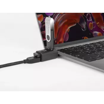 Manhattan USB-C 3 prievadų USB šakotuvas, itin kompaktiškas, 3x USB-A prievadai (1x 5 Gbps USB 3.2 Gen1, 2x 480 Mbps USB 2.0), maitinamas per USB