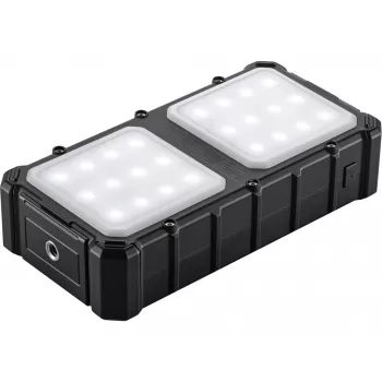 Sandberg Solar Powerbank CampLED 20000, 20000 mAh, programuojamas maitinimo šaltinis (PPS), 3.7 V, 15 W, juoda