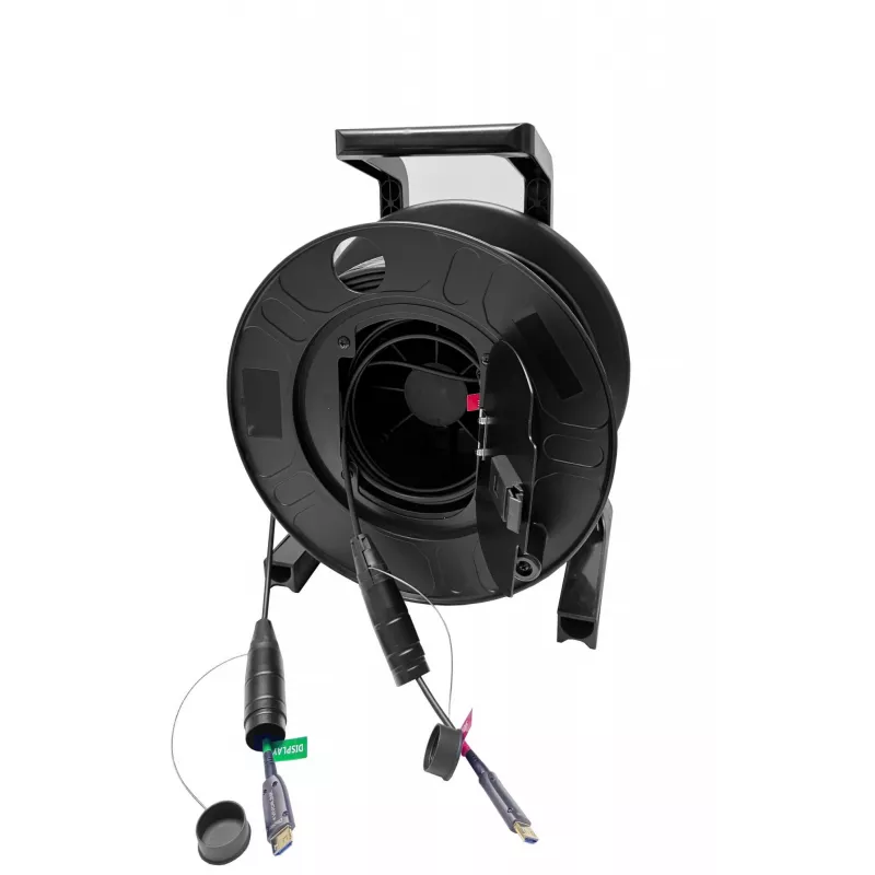 Vivolink PROHDMIOP8K100-DRUM optinis HDMI kabelis 100 m juodas ant būgno