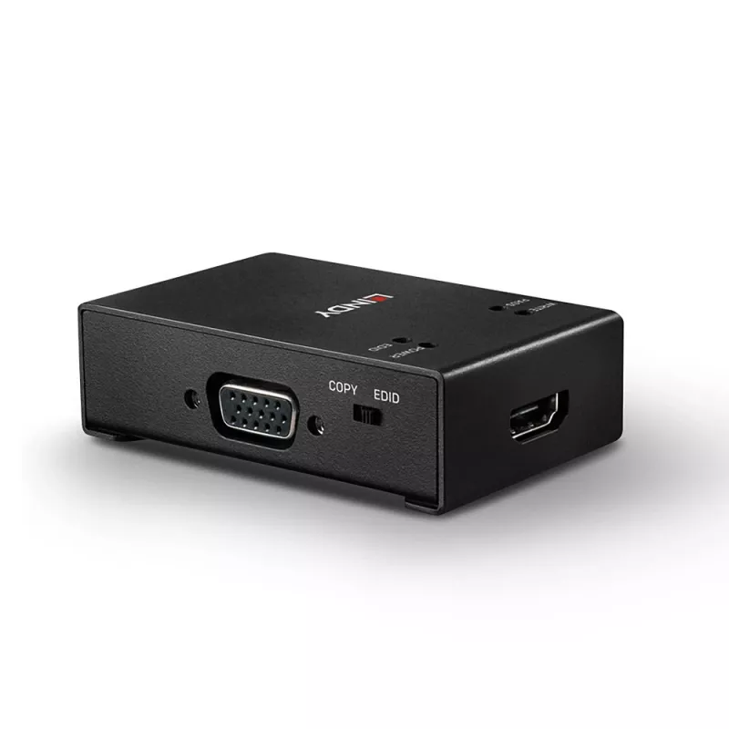 Lindy HDMI / VGA / DVI EDID įrašymo įrenginys, 3840 x 2160, 18 Gbit/s, juodas, metalinis