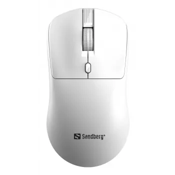 Sandberg Wireless Mouse Saver White, ambidekstrinė, RF belaidė, 1600 DPI, balta