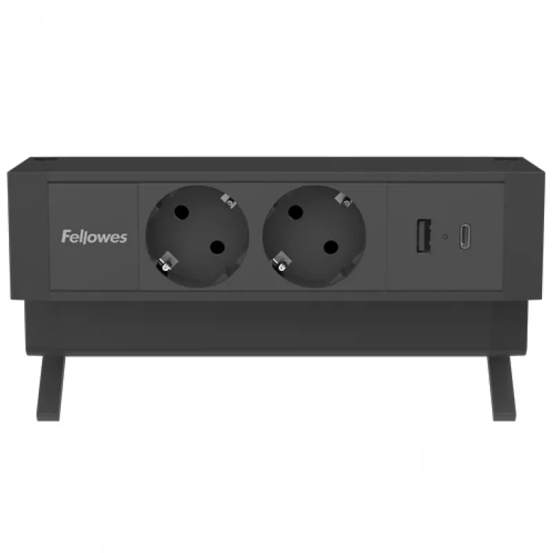 Fellowes 100137182 ilginimo laidas 2 m 2 AC lizdai Juodas