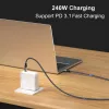USB-C į USB-C laidas EQUIP 2,0 m — USB 3.2 Gen 2x2, 20 Gbps, PD 240W, 4K/60 Hz, juodas