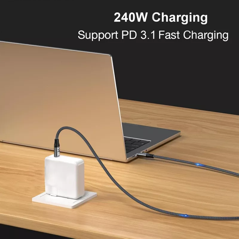 USB-C į USB-C laidas EQUIP 2,0 m — USB 3.2 Gen 2x2, 20 Gbps, PD 240W, 4K/60 Hz, juodas