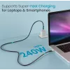 USB-C į USB-C laidas EQUIP 2,0 m — USB 3.2 Gen 2x2, 20 Gbps, PD 240W, 4K/60 Hz, juodas