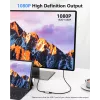 USB į HDMI adapteris EQUIP 133498 (USB-C ir USB-A vyriškas į HDMI, 1080p, aliumininis korpusas, pilka)