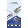 Aktyvus optinis HDMI 2.1 laidas EQUIP 30 m, nuimami Type D + A jungtys, 48 Gbit/s, 8K/60Hz, auksuoti kontaktai