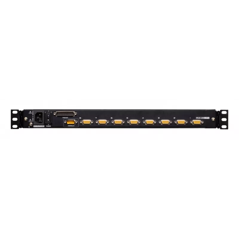 ATEN CL5708N stovo konsolė 48,3 cm (19 col.) 1280 x 1024 pikseliai Metalas, Plastikas Juoda 1U