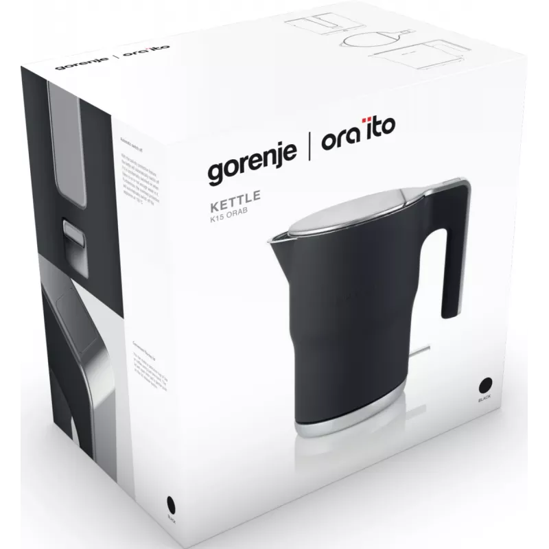 Gorenje K15ORAB elektrinis virdulys 1.5 L 2400 W juodas