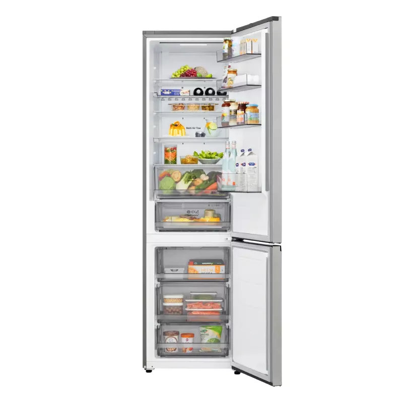 Laisvai pastatomas šaldytuvas LG GBBS322CPY 375 L, sidabrinis, Šaldytuvas 262 L / Šaldiklis 113 L, No Frost, LED ekranas