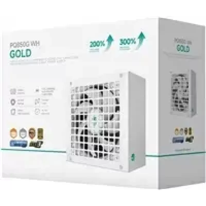 Maitinimo blokas DeepCool GAMERSTORM PQ850G WH 850W, 120mm ventiliatorius, Pilnai modulinis, 80+ Gold, ATX 3.1, baltas