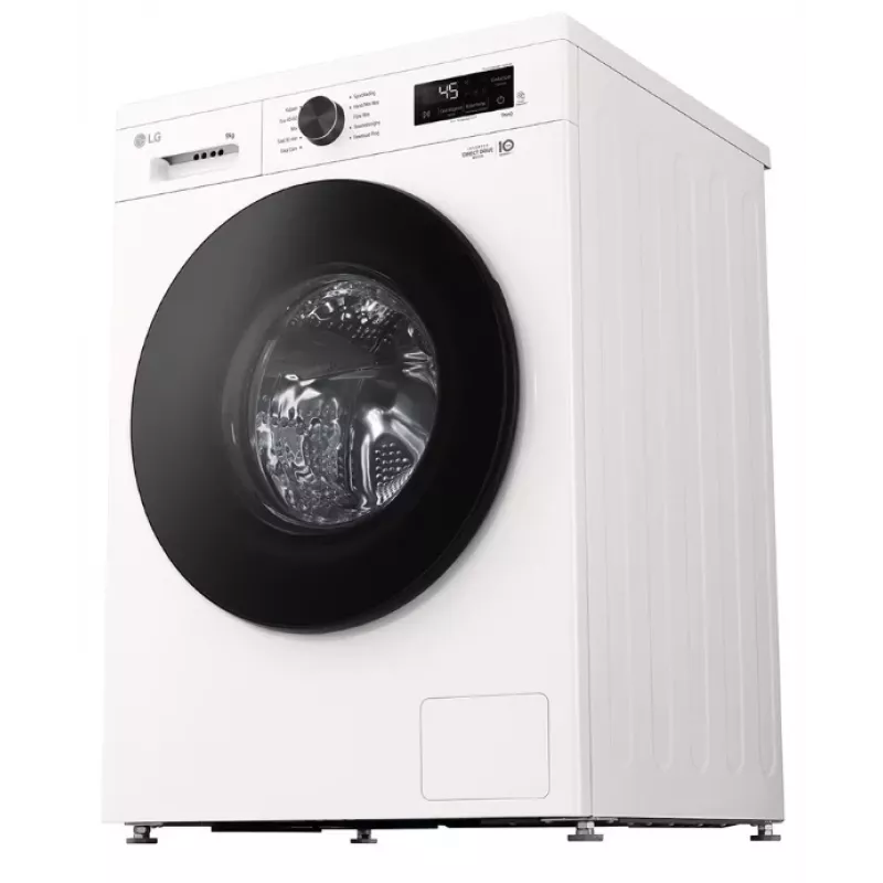 Priekinės apkrovos skalbimo mašina LG F4X1009NWB — 9 kg, 1310 aps./min., A klasė, balta