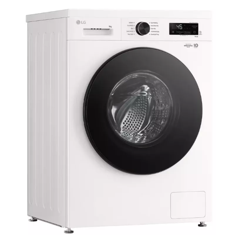 Priekinės apkrovos skalbimo mašina LG F4X1009NWB — 9 kg, 1310 aps./min., A klasė, balta