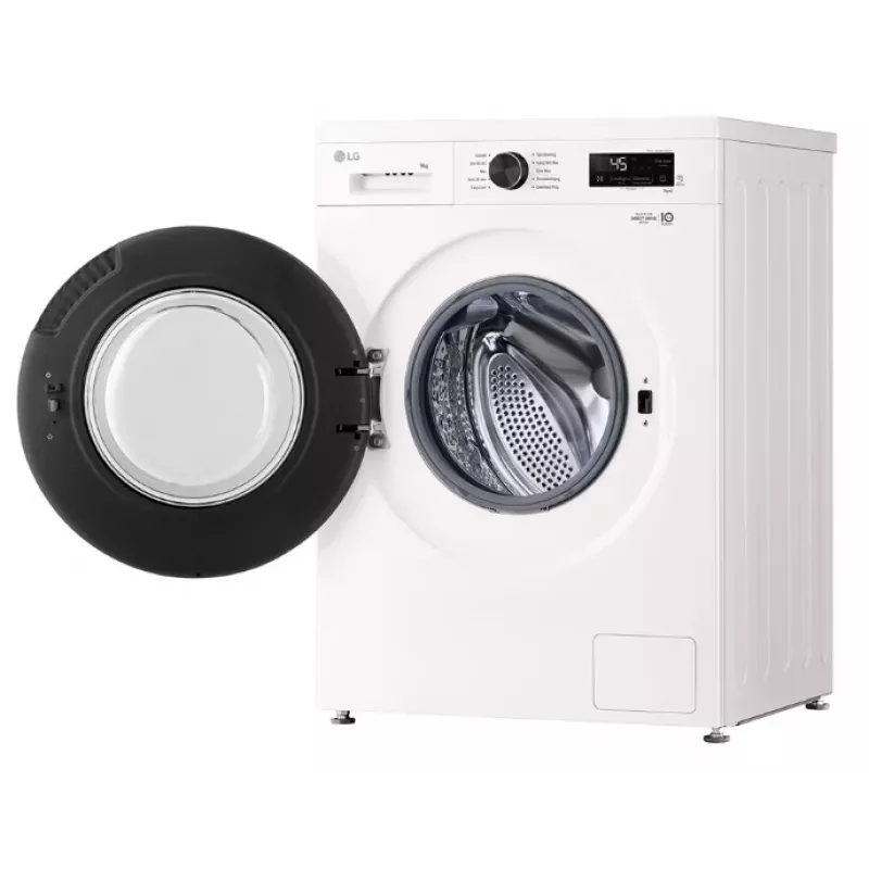 Priekinės apkrovos skalbimo mašina LG F4X1009NWB — 9 kg, 1310 aps./min., A klasė, balta