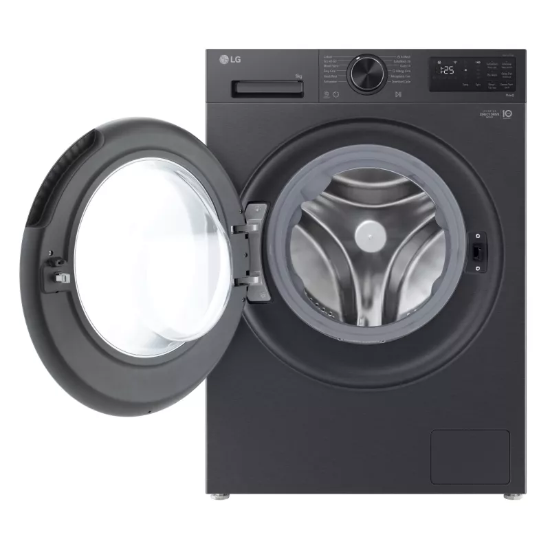 LG F2X50S9TBB skalbimo mašina, priekinis pakrovimas, 9 kg, 1170 aps./min., juoda