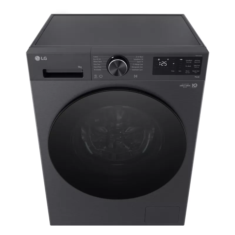 LG F2X50S9TBB skalbimo mašina, priekinis pakrovimas, 9 kg, 1170 aps./min., juoda