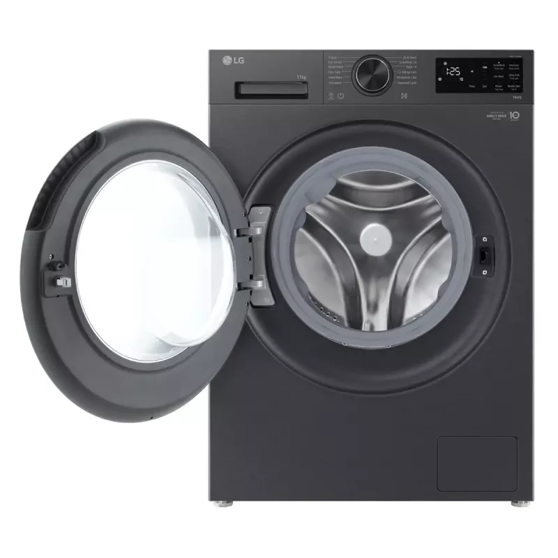 LG F4X5011TBB priekinio pakrovimo skalbimo mašina, 11 kg, 1400 aps./min., juoda