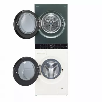 Skalbimo džiovinimo mašina LG WT1210EGF laisvai pastatoma, priekinio pakrovimo, 22 kg, 1400 aps./min., Žalia/Balta