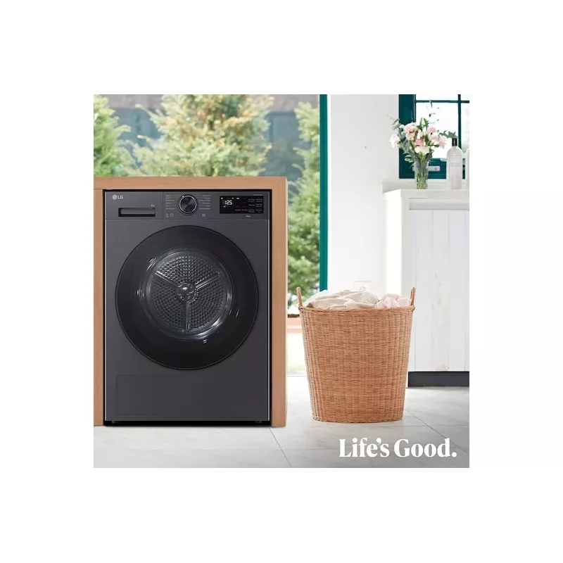 LG RHX5009TBB džiovyklė Laisvai pastatoma Priekinis pakrovimas 9 kg Grafitas