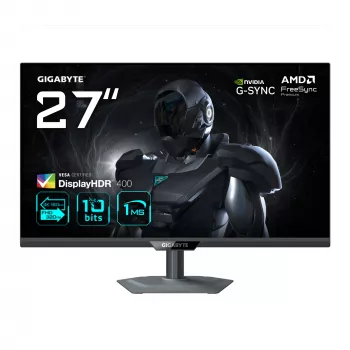 GIGABYTE G27U 27 colių 4K UHD žaidimų monitorius – Dvigubas režimas (4K 160 Hz arba FHD 320 Hz), 3840 x 2160, 1 ms, 350 cd/m², FreeSync Premium, DisplayHDR400, HDMI 2.1, DisplayPort 1.4