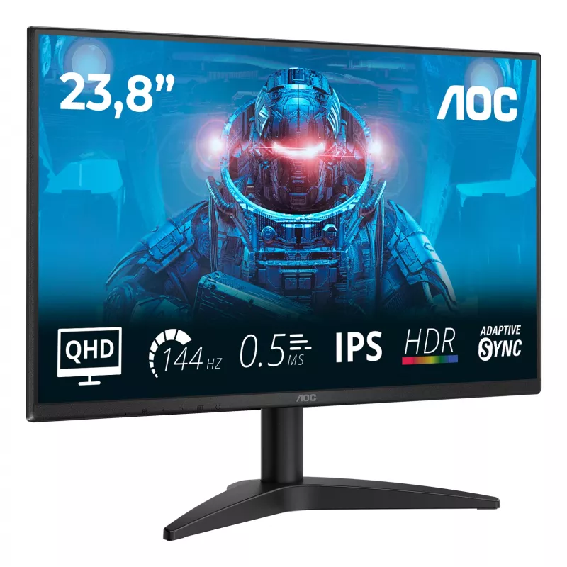 Monitorius AOC B3 Q24B36X 60.5 cm (23.8 colio) 2560 x 1440 pikselių Quad HD LED juodas
