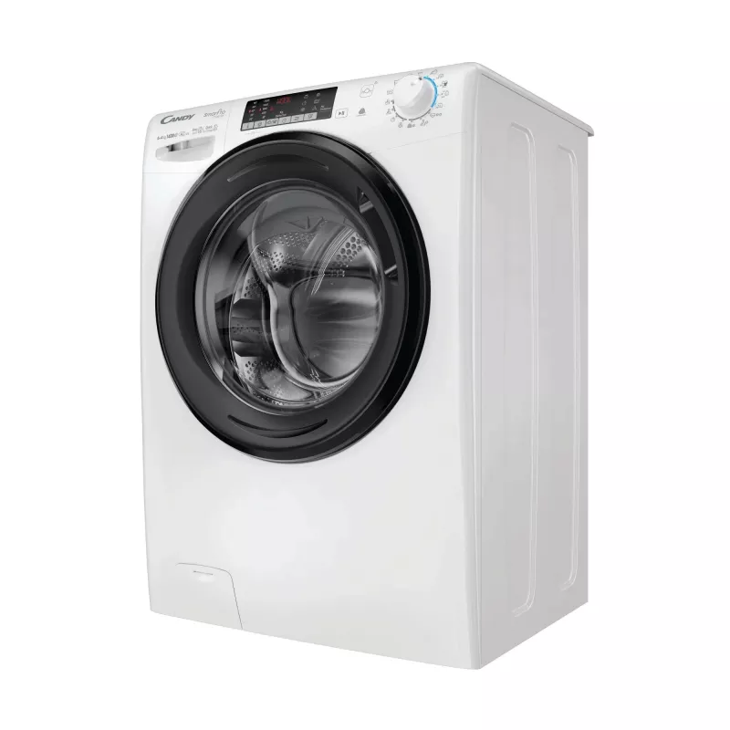 Candy Smart Pro CSOW44644TWMB6-S skalbyklė su džiovinimo funkcija, laisvai pastatoma, priekinio pakrovimo, balta