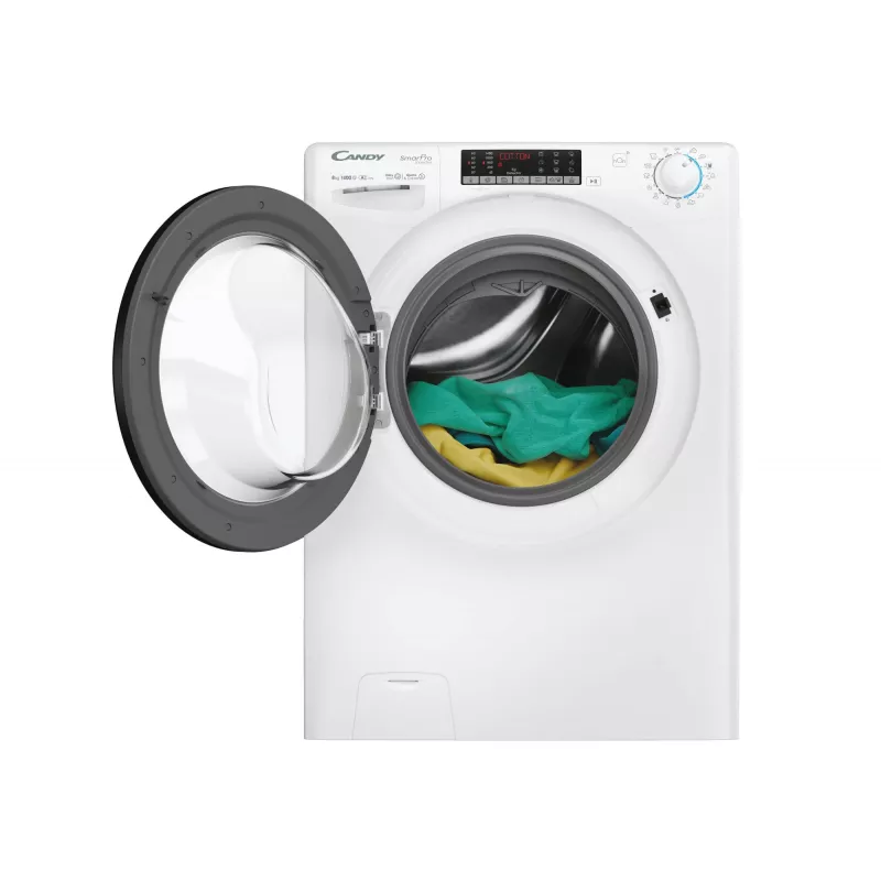 Candy Smart Pro Inverter CSO486TWMB6/1-S skalbimo mašina, priekinis pakrovimas, 8 kg, 1400 aps./min., balta