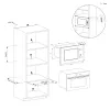Candy CA38FL7N20WXB įmontuojama grilio mikrobangų krosnelė, 20 L, 750 W, juoda