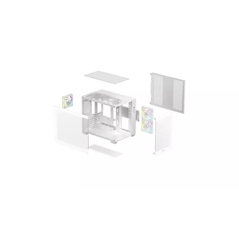 Korpusas DeepCool CG330 3F White – vidutinis bokštas ATX, baltas