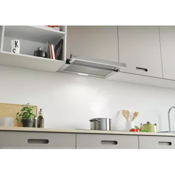 Candy CBT625/2X/1 pusiau įmontuojamas (ištraukiamas) gaubtas, nerūdijantis plienas, 332,1 m³/h