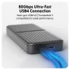 SSD dėklas Hyper HD2500GL M.2 PCIe SSD (USB4 Gen4, USB-C) Juodas