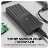 SSD dėklas Hyper HD2500GL M.2 PCIe SSD (USB4 Gen4, USB-C) Juodas