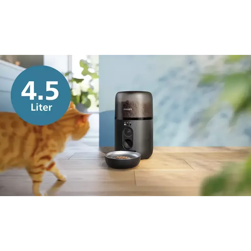 Automatinis gyvūnų šėrimo aparatas Philips 5000 serija PAW5320/02 su kamera, 4,5 L maisto ir vandens talpa, plastikinis korpusas, naudojimui patalpose