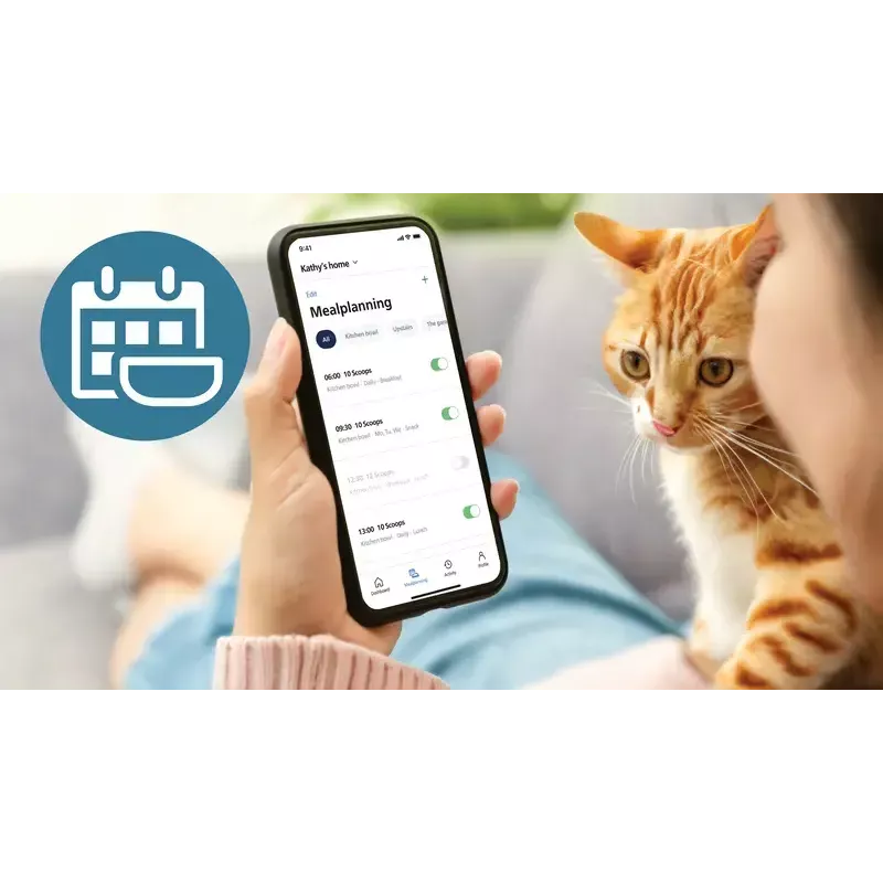 Automatinis gyvūnų šėrimo aparatas Philips 5000 serija PAW5320/02 su kamera, 4,5 L maisto ir vandens talpa, plastikinis korpusas, naudojimui patalpose