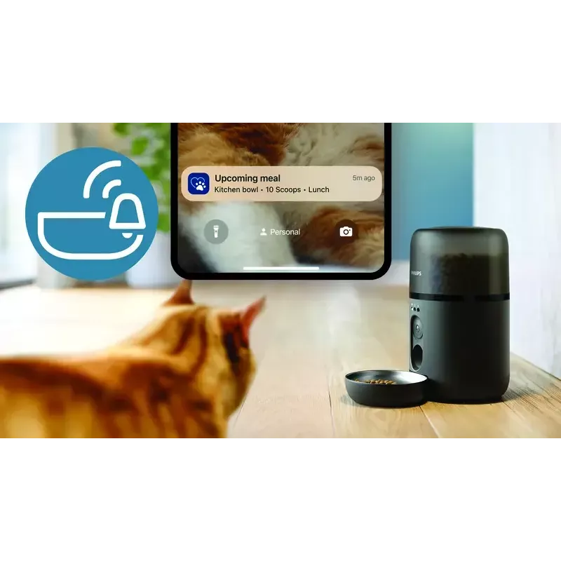 Automatinis gyvūnų šėrimo aparatas Philips 5000 serija PAW5320/02 su kamera, 4,5 L maisto ir vandens talpa, plastikinis korpusas, naudojimui patalpose