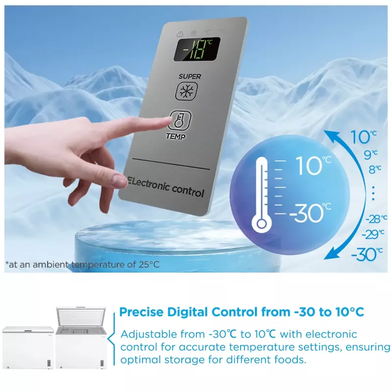 Šaldiklis skryninis Midea MDRC411FZE01 – 293 L, E energijos klasė, 14 kg/24h, baltas