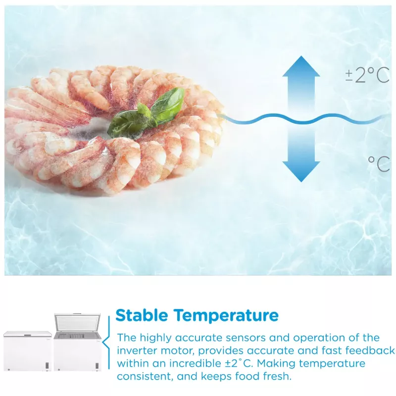 Šaldiklis skryninis Midea MDRC411FZE01 – 293 L, E energijos klasė, 14 kg/24h, baltas