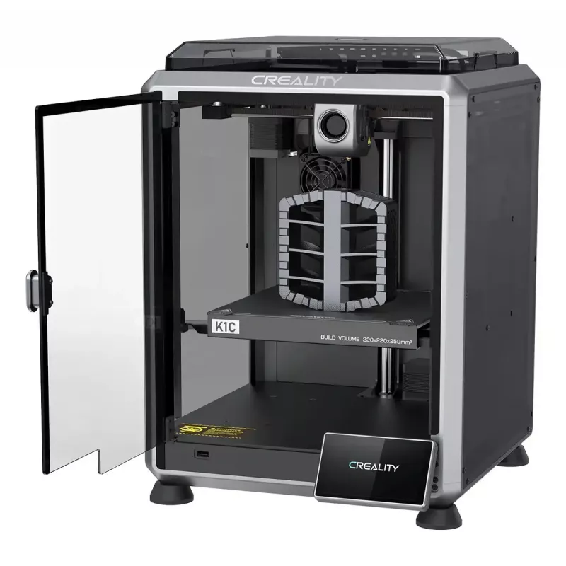 3D spausdintuvas Creality K1C FDM Wi‑Fi – PLA/ABS/ASA/PETG/TPU, sluoksnis 0,1–0,35 mm, 4,3 col. liečiamasis ekranas, 100–240V