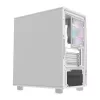Korpusas Darkflash DB330M White v2 su trimis iš anksto sumontuotais ventiliatoriais, micro-ATX/mATX