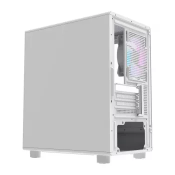 Korpusas Darkflash DB330M White v2 su trimis iš anksto sumontuotais ventiliatoriais, micro-ATX/mATX